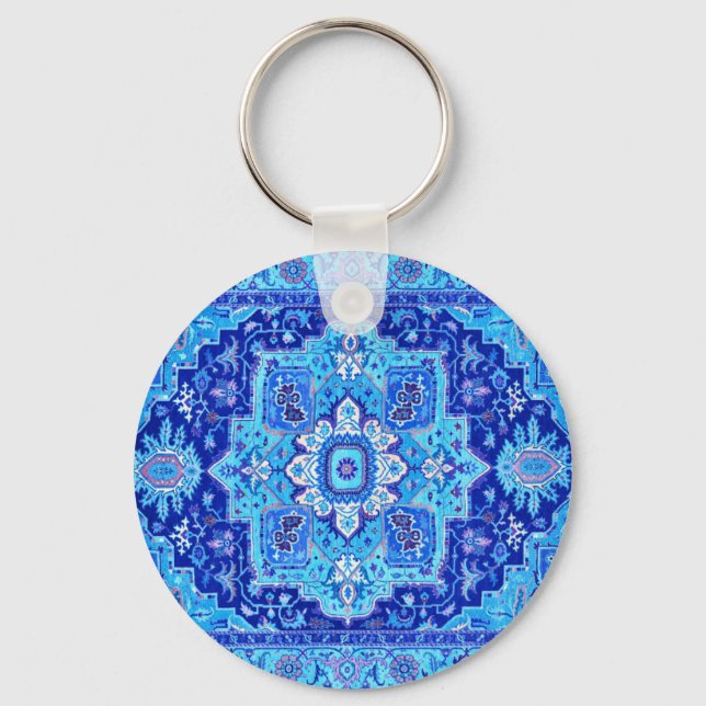 Porte-clés RUG PERSIEN - Bleu (Recto)