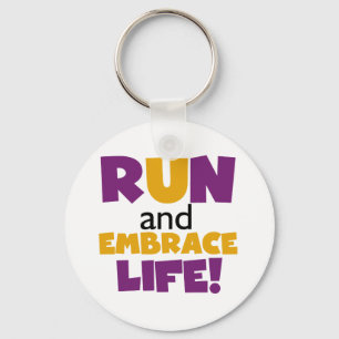 Porte-clés Run Embrace Life Purple Yellow