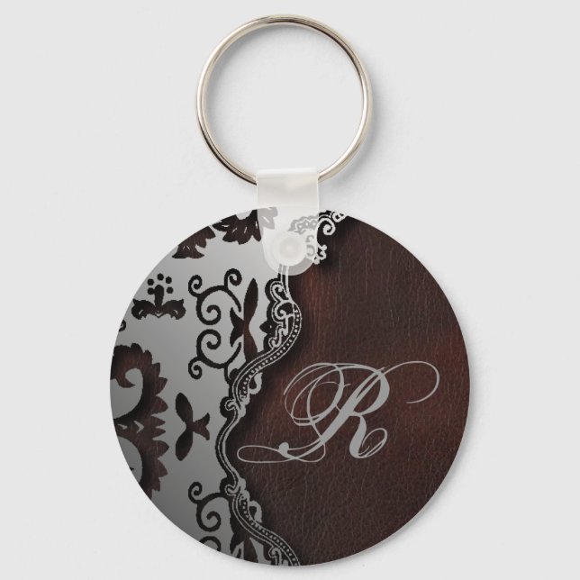 Porte-clés rustique primitif Western Country paisley motif (Recto)