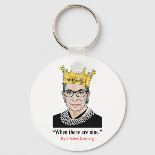Porte-clés Ruth Bader Ginsburg - RBG : "Quand il y en a neuf.