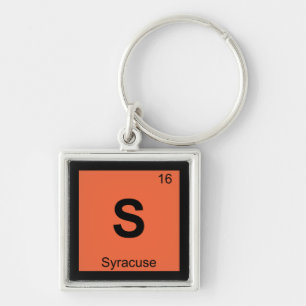 Porte-clés S - Syracuse New York Chimie Tableau Périodique