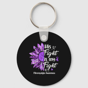 Porte-clés Sa Lutte Est Ma Lutte Tournesol Fibromyalgie Aware