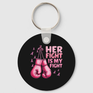 Porte-clés Sa Lutte Est Mon Combat Boxe Gant Cancer Du Sein U
