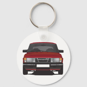 Porte-clés Saab 900 turbo (rouge)