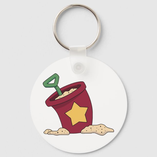 Porte-clés Sable rouge avec étoile et lunette (Recto)