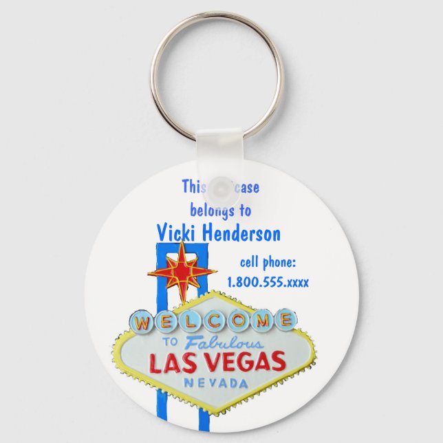 Porte-clés Sac à bagages Balise Las Vegas Signal (Recto)