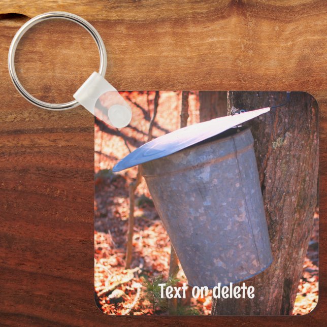 Porte-clés Sac à sirop d'érable Nature personnalisée (Recto)