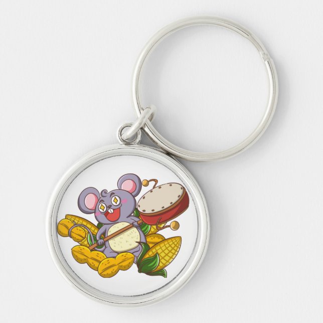 Porte-clés Sac fourre-tout chinois de motif-rat zodiaque (Devant)