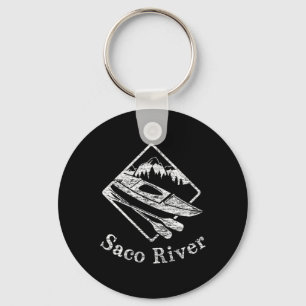 Porte-clés Saco River Kayak Kayak Bateau Rapids Canot Pad