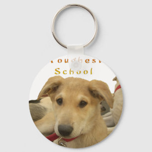 Porte-clés Sagesse d'or : Une vision oeil de chien de l'école