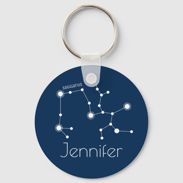 Porte-clés Sagittaire personnalisé Constellation Zodiaque (Recto)