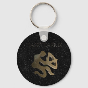 Porte-clés Sagittarius golden sign