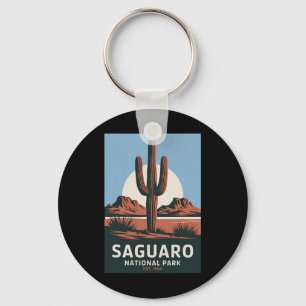 Porte-clés Saguaro National Park Camping randonnée vintage Ho