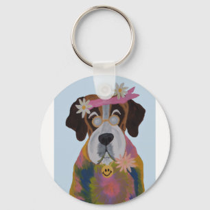 Porte-clés Saint Bernard Hippie