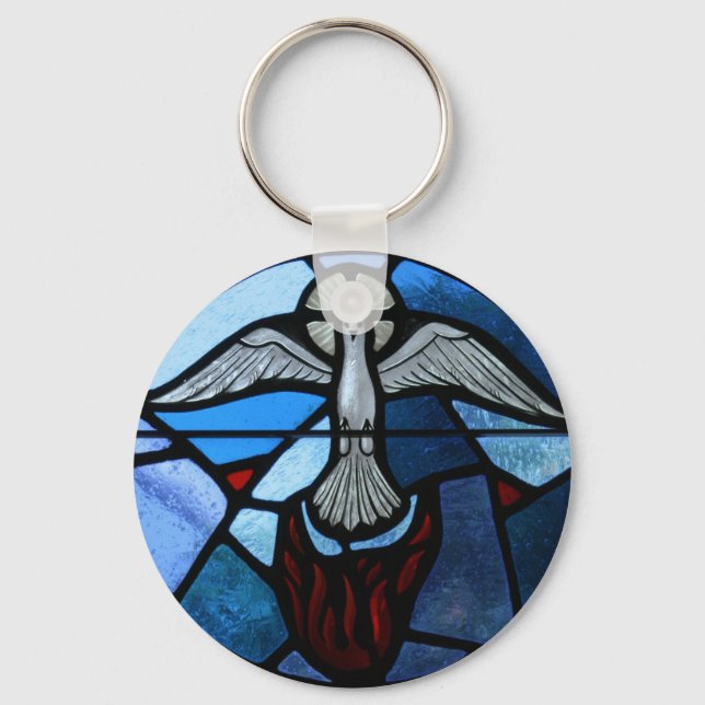 Porte-clés Saint-Esprit Vitrail Art (Recto)