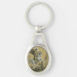 Porte-clés Saint George – Premium "Sunburst Gold" Art