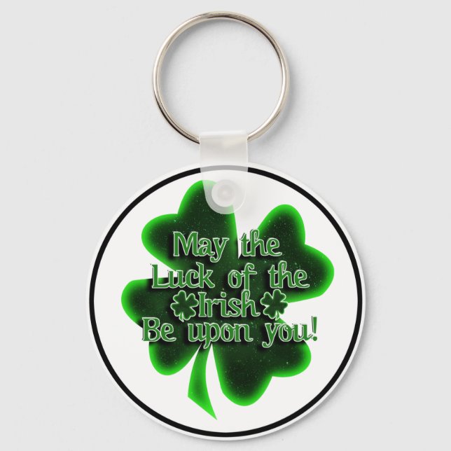 Porte-clés Saint Patrick - Puisse La Chance Des Irlandais... (Recto)