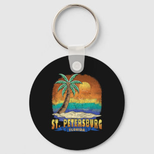 Porte-clés Saint-Pétersbourg Floride Souvenir Vintage en détr