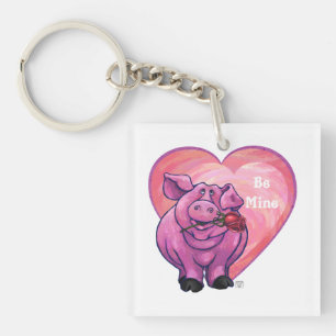 Porte-clés Saint Valentin au cochon