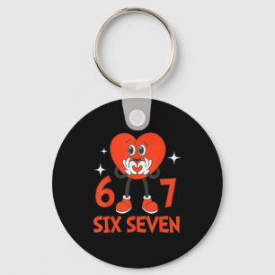Porte-clés Saint-Valentin drôle Six Sept Cœurs 6 7 Mème Garço