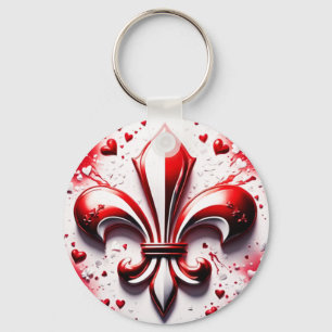 Porte-clés Saint Valentin Fleur De Lis