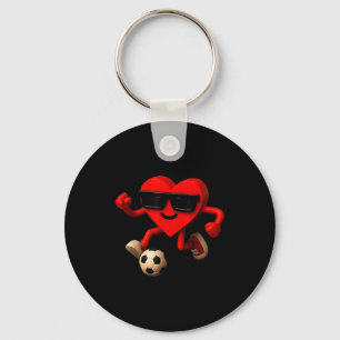 Porte-clés Saint-Valentin Foot Cœur Mignon Drôle Garçons Fill