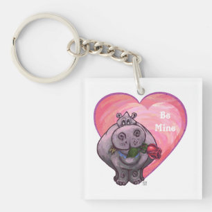 Porte-clés Saint-Valentin Hippopotame