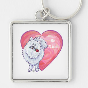 Porte-clés Saint Valentin Poméranie Blanche