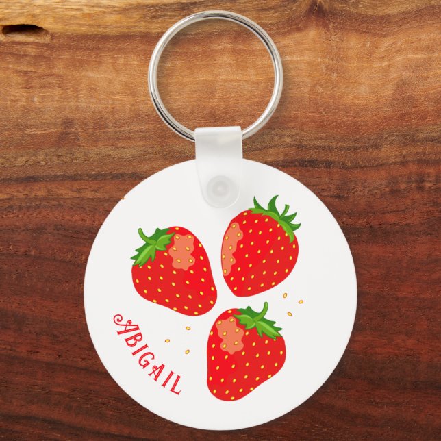 Porte-clés Saint Valentin sucré comme des fraises (Recto)