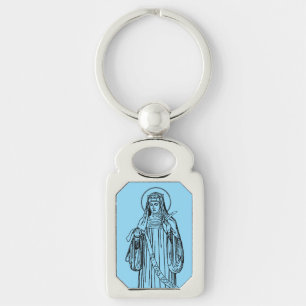 Porte-clés Sainte Hildegarde de Bingen Mystique médiévale