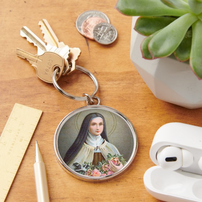 Porte-clés Sainte Thérèse de Lisieux la Petite Fleur (BJE 01) (Bureau)