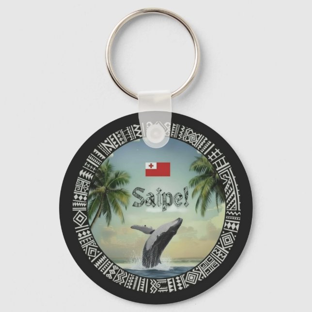 Porte-clés Saipe Tonga Eua whale tropical pacific island (Recto)