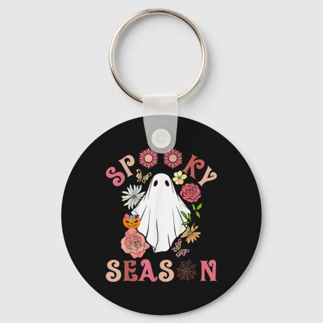 Porte-clés Saison Éffrayante super mignonne Ghost Holding Cit (Recto)