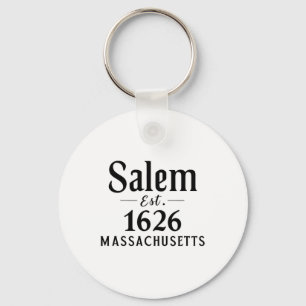 Porte-clés Salem Machusettes Est. 1626 Halloween Automne
