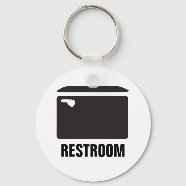 Porte-clés Salle de toilettes avec icône (Recto)