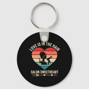 Porte-clés Salon Chéri Romance Amour Style Coiffeur Va