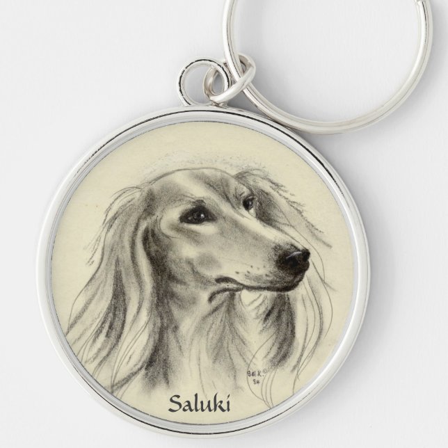 PORTE-CLÉS SALUKI (Devant)