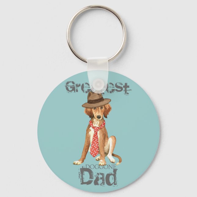 Porte-clés Saluki Papa (Recto)