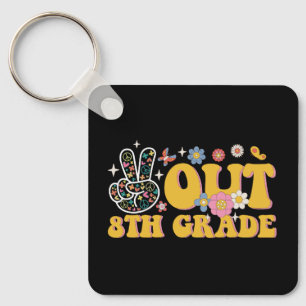 Porte-clés Salut 8e année groovy dernier jour d'école