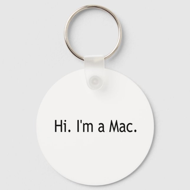 Porte-clés Salut, Je Suis Un Mac (Recto)