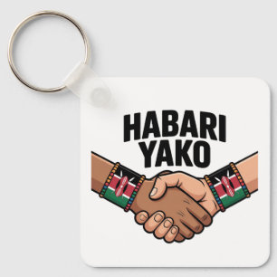 Porte-clés Salutation kenyane Habari Yako