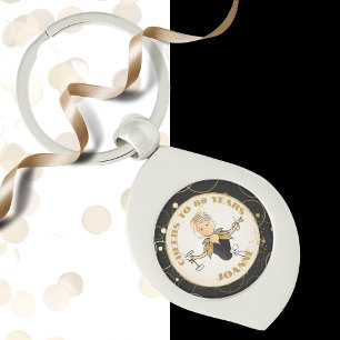 Porte-clés Salutations à 80 Drôle Drôle Cartoon pour son 80e 