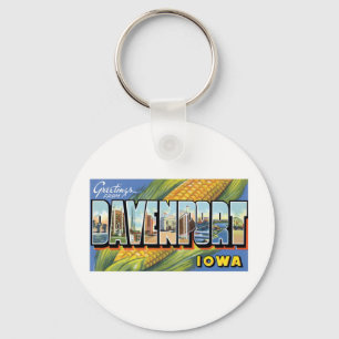 Porte-clés Salutations De Davenport, Iowa