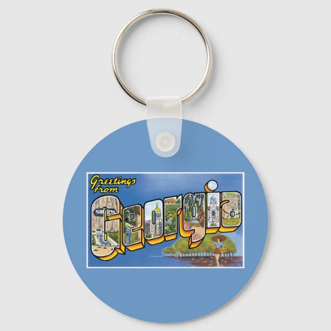 Porte-clés Salutations de Géorgie ! (Recto)
