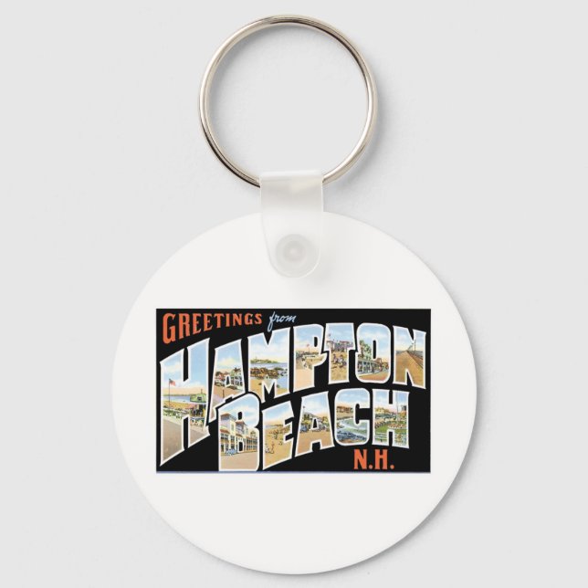 Porte-clés Salutations de Hampton Beach, New Hampshire (Recto)