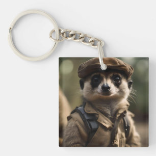 Porte-clés Saluting Sylvester le Meerkat : Un conte d'ancien