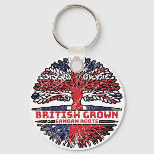 Porte-clés Samoa Samoan Royaume-Uni Britannique Arbres Racine