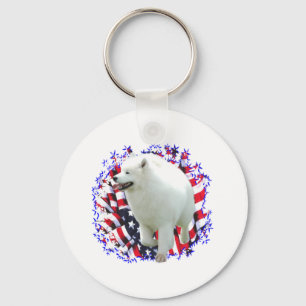 Porte-clés Samoyed Patriot