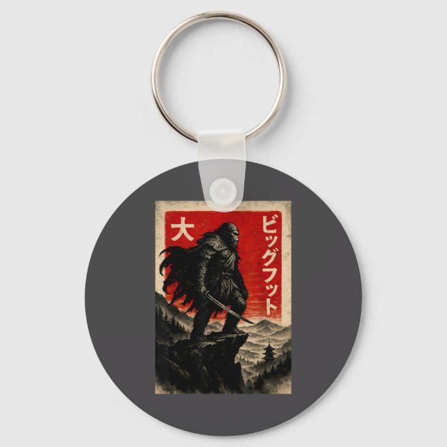 Porte-clés Samurai Bigfoot Graphic Tee Japanese Vintage  (Recto)