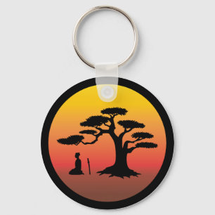 Porte-clés Samurai sous Bonsai Tree - Porte - clé